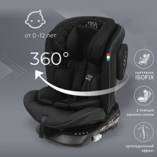 Car seats children's Sweet Baby Crosstour 360 SPS, ISOFIX mount, group 1/2/3 (0-36 kg), black color black