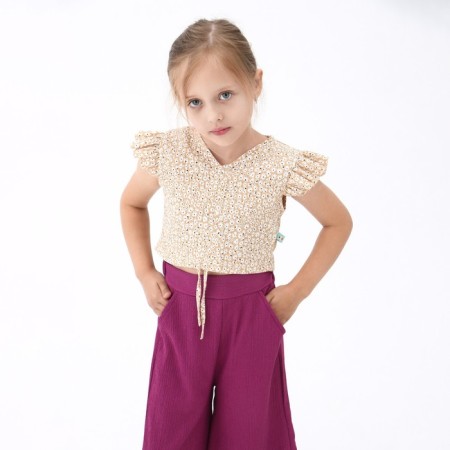 Kit for girls, beige/purple color, height 140 cm-3