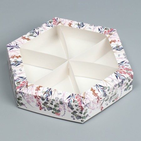 Confectionery box, packaging, “For You”, 23 x 23x 4 cm