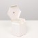 Box hexagonal, with a window, white, 10 x 10 x 10 cm