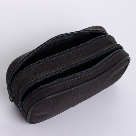 Cosmetic bag 2x Style, 21*6*9.5, 2 podd on lightning, gray-2
