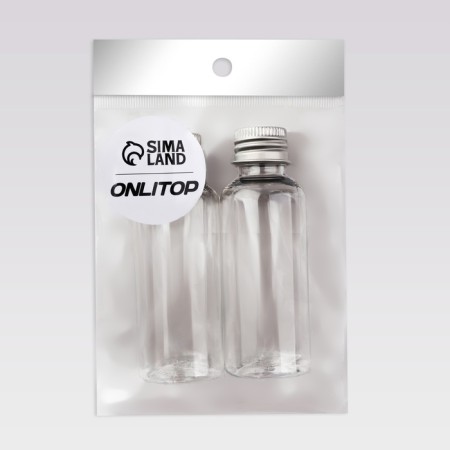 Storage set, 2 items, 50 ml, silver/transparent color-4