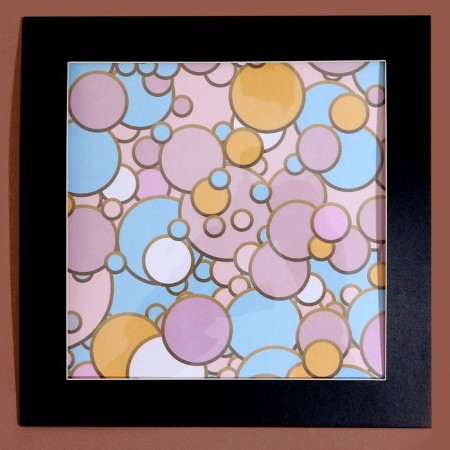 Paspartt frame size 30 × 30 cm, transparent sheet, adhesive tape, black color-3