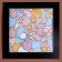 Paspartt frame size 30 × 30 cm, transparent sheet, adhesive tape, black color