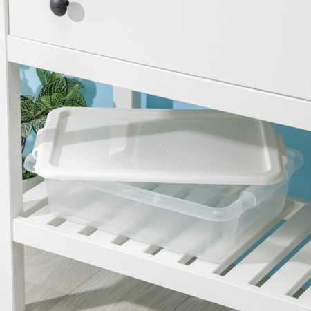 Storage container with Porter lid, 8 l, 41 × 31 × 11 cm, ivory color-3