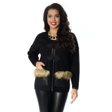 Cardigan female, size 44, black color