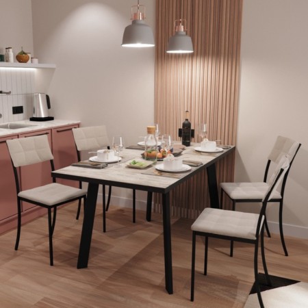 Delta chair, 390 × 530 × 856 mm, white Muar / Kandy Gray-1