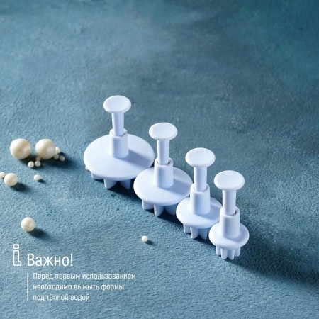 Набор плунжеров кондитерских Доляна «Цветы. Гербера», 4 шт, d=2/2,7/3,8/4,1 см-2