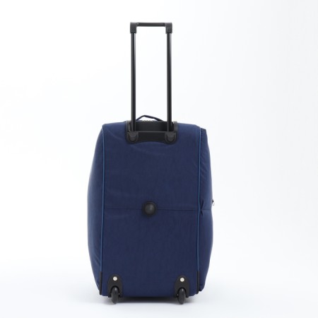 Road bag on wheels, a lightning department, with an increase, 2 outer pockets, a long belt, blue color-3