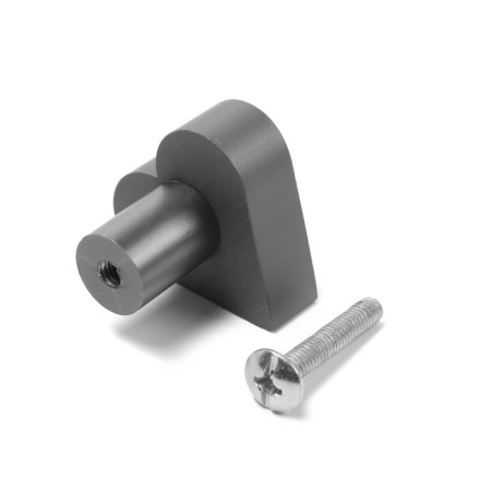 Furniture button “Heart” handle, gray color-7