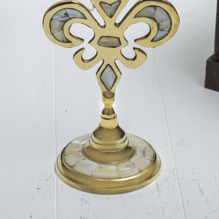 Summary for 1 candle "monogram" with mother -of -pearl 23 cm-3