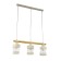 Suspended EVOLUCE lamp. Sle114503-03. Abiritto. 3x60 watts, E27, 60x10x20.5 cm, white color, light wood