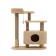 House for cats with a clawe, oval with a site, jute, 80 x33 x 91 cm Mix flowers