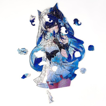 Puzzles wooden figured "Anime Girl", 155 elements-3