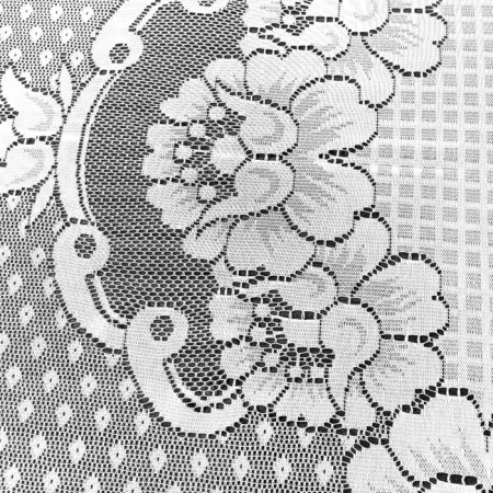 Tablecloth, size 140x260 cm, white color-2