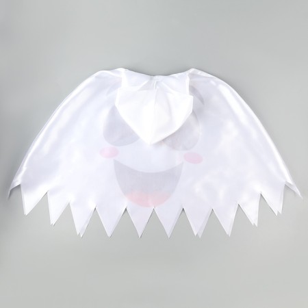 Carnival cape "Fun Ghost", length 60 cm, white color-4