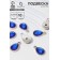 Suspension "drop" rifle 2.1 × 1.4 × 0.4 cm, (set 10 pcs.), Blue in gold color
