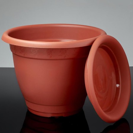Pot with Borneo Podon, 25.8 liters, terracotta color-1