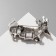 Brooch "Dog" of the dachshund is elegant, colored in black silver
