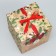 Folding box "Happiness in the New Year", cotton, 18 x 18 x 18 cm, New Year