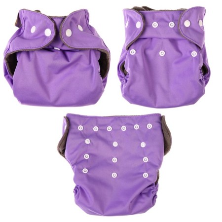 Panties-scammer, reusable, carbon-bamboo fabric, purple color, from 0-36 months.-2