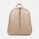 A backpack with a zipper, 2 outer pockets, beige color