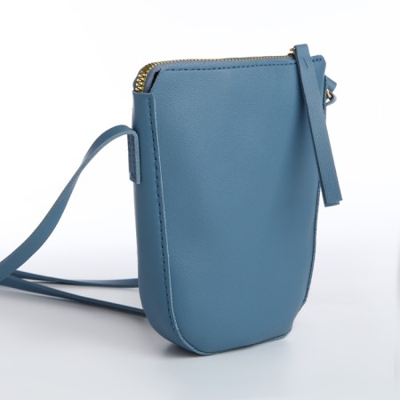 Bag Women's Cross-Bodi with a zipper, blue color-3