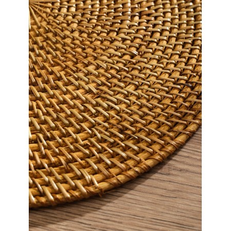 Rug -launched lane round rattan, 30x30x0.5 cm-3