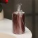 Candle-cylinder smooth, 5x7.5 cm, wine, metallic, 6 hours