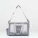 An animal carrier bag with a sliding window, 24 x 25 x 41 cm, gray