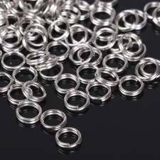The connective ring is double, insoluble 0.6 cm (set 50 g, ± 510 pcs.) SM-1025, silver color