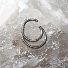 Pierce in the nose (clique) “arcs”, d = 8 mm, silver color