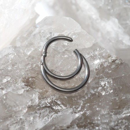 Pierce in the nose (clique) “arcs”, d = 8 mm, silver color