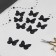 Knitted elements "Butterflies", 3.5 × 4 cm, 10 pcs, black color