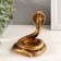 Polystone candlestick for 1 candle "cobra" gold 9.5x9x10.5 cm