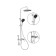 The shower system Fashun A2483-8, a stand, hygienic and hand watering can, brass, white