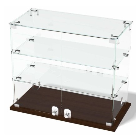 Desktop window, 2 shelves, 600 × 300 × 500, chipboard, glass color wenge-1
