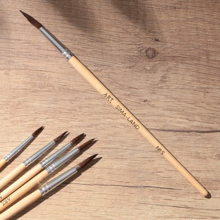 Drawing brush set of 5 pcs. pony “Create, dream, create” No. 1, 2, 3, 4, 5-2
