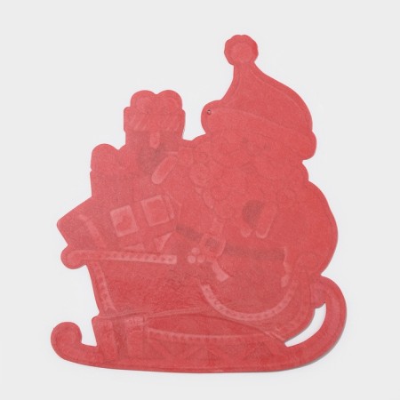 Decorative sticker "Grandfather Frost on the sled" 33.5x30 cm-5