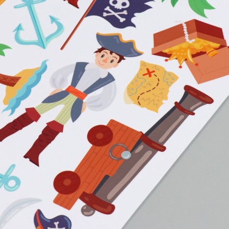 Interior color sticker "Pirates on the island" 30x60 cm-2