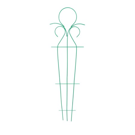 Shpalera, 175 × 55 × 1 cm, metal, green, "tulip mini"