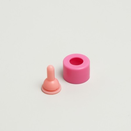A bottle for feeding rodents 30 ml with silicone nipple (short nose), pink-4