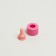 A bottle for feeding rodents 30 ml with silicone nipple (short nose), pink