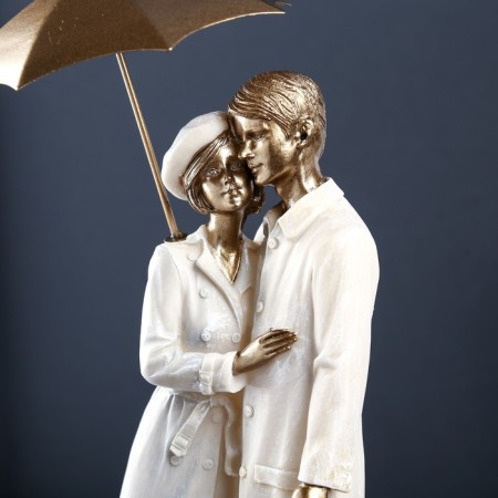 Souvenir Polystone Romance "Autumn Walk under the Umbrella" 41x11x15.5 cm-4