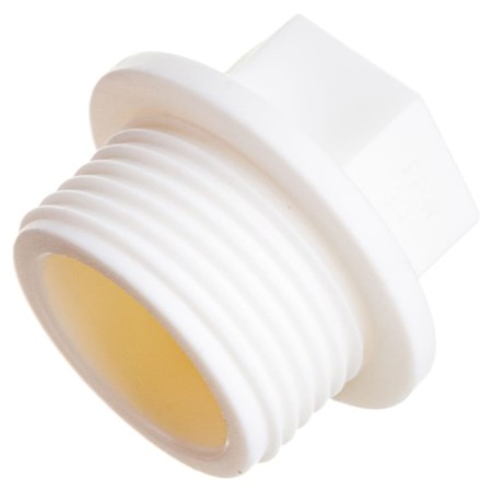 The plug is "Politek", polypropylene, d = 25 mm x 3/4 ", threaded-2