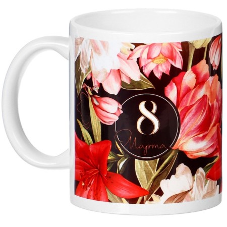 Sublimation mug, 350 ml "March 8", princesses-1