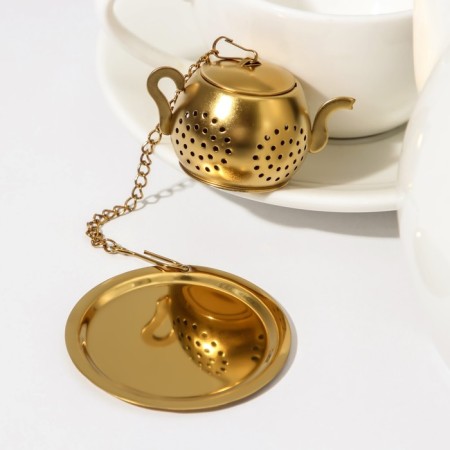 Goldie tea, kettle, gold color-3