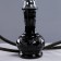 Hookah Silent Night, 50 cm, 2 tubes, black flask, shaft chrome