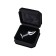 Anal plug Metal by Toyfa, silver, with a black crystal, 7.5 cm, d = 3 cm