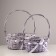 A set of wicker baskets, 2 pcs, 32x22x15x44 cm, lilac